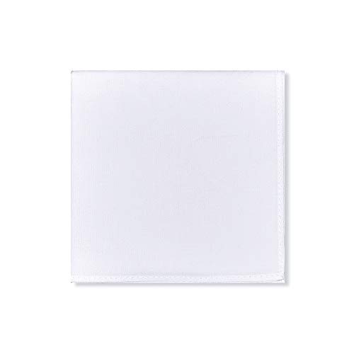 13 Packs Men’s White Pure Cotton Basic Handkerchief/Hankies, Pocket Square