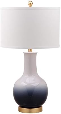 navy and white lamp