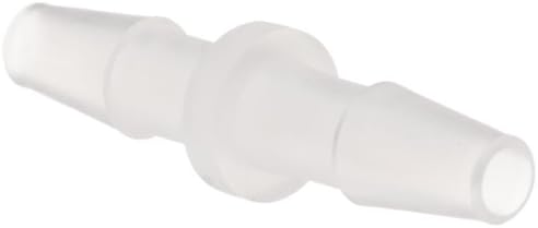 Value Plastics 6060-6 Natural Polypropylene Tube Fitting, Classic Series Barbed Coupler, 1/4" (6.4 mm) Tube ID (Pack of 25)