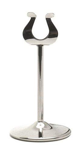 Genware NEV-321-8 Table Number Stand Tall, Stainless Steel, 8"