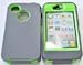 Generic Cell Phone Case for iPhone 4/4s - Non-Retail Packaging - Gray/Green