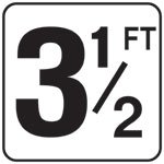 Vinyl Swimming Pool Depth Marker - 3 1/2 Ft.