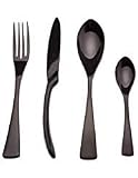 Apriling 4-Piece Stainless Steel Flatware Set Including Steak Fork Spoons Knife Tableware