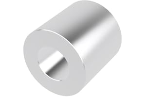 Aluminum Spacer 1" OD x 1/2" ID x Choose Your Length, Round Spacer Unthreaded Standoff Bushing Plain Finish, Fits Screws Bolts 1/2" or M12 by Metal Spacers Online (1" Length, 10 Pack)