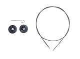 Options Interchangeable Circular Knitting Needle Cables - Black Cables -60