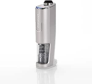 Cuisinart Cordless Wine Opener With Vacuum Sealer Cork screw bottle opener 8hour charge up to 50 bottles Integrated foil cutter Wine lovers gift, Silver