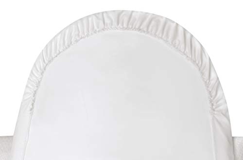 Badger Basket Wicker-Look Woven Baby Moses Basket with Bedding, Sheet, and Pad, Gray/White