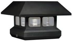 Veranda Black Solar Powered LED Plastic Post Cap 3.5 in X 3.5 in Includes 1aa High Powered Rechargeable Battery