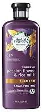 CLAIROL HERBAL ESSENCES Passion Flower & Rice Milk Shampoo 400ml Naturally Inspired Ingredients to Deeply Nourish Hair for visibly Healthier Hair