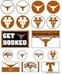 Wincraft NCAA University of Texas Vinyl Sticker Sheet, 5