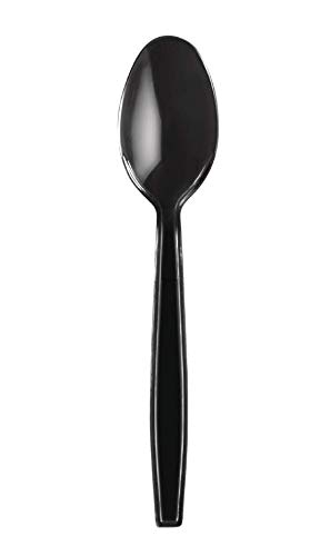 Black-Plastic-Spoons-Heavy-Duty-Spoon-Pack-of-50-Tableware-and-Dinnerware Black Plastic Spoons | Heavy Duty Spoon (Pack of 50) Tableware and Dinnerware