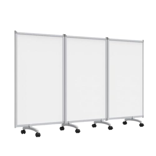 FSE 373-MB9152WW 3-Panel Mobile Magnetic Whiteboard Room Divider