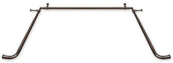 Bay Window Curtain Rods 1 inch Brown