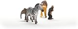 Schleich Wild Life 4 Pc Safari Animal Figurines Set Zebra Monkey Elephant Lion view 4