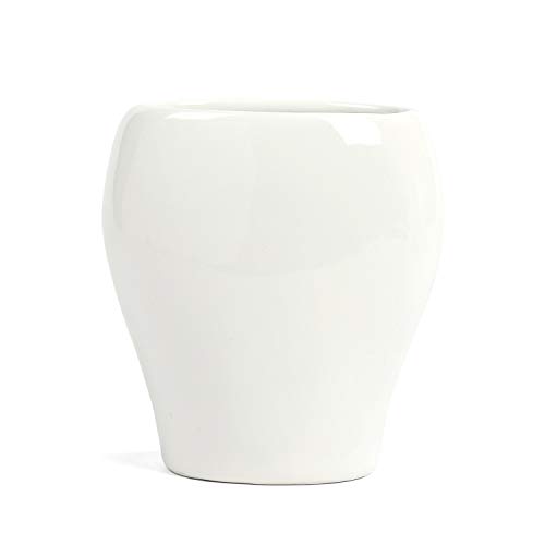 FORLONG Ceramic Bathroom Accessories Set of 4,1 Gargle Cups1 Toothbrush Holders 1 Soap Dishes 1 Soap Dispenser White