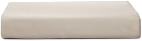 Calvin Klein Home Solid Sateen Pearl Edge King Flat Sheet, Bisque