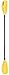 Leader Accessories Kayak Paddle Aluminum Shaft PP Blade Yellow 87 inches for Kayaking Boating