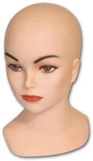 12" Caucasian Manikin Head & Suction Cup Stand