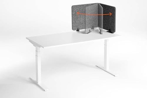 Durable Tischtrennwand Effect 120, Schreibtisch-Trenner, anthrazit, 313458