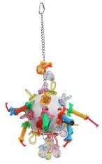 Parrot Essentials Nuts, Bolts & Binkies Puzzle Parrot Toy for African Grey Amazon, Macaw