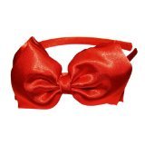 A Girl Company Satin Headband with Attached Layered Hair Bow