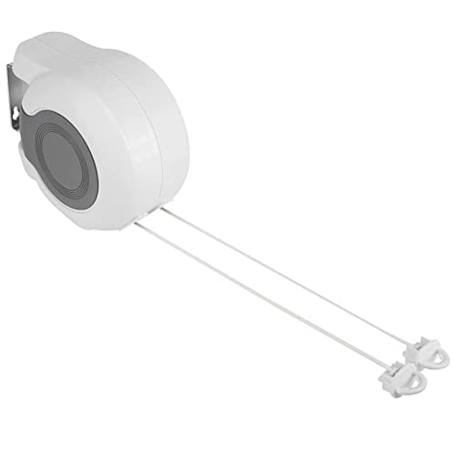 Retractable Clothesline 2 Ropes, 26 m (2 x 13 m) Heavy Duty and Adjustable Rope Extendable Clotheslines for Outdoor and Indoor, Clothing, Towels and Bed Linen