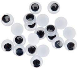 Fixo Kids Smart Wall Paint Movable Eyes Adhesive Plastic 8 mm Diameter 70 Units, Black