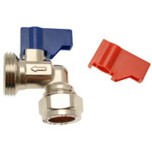 hep® Washing Machine, Dishwasher Appliance Valve Tap 15mm x 3/4" Angle Valve