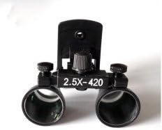 Dental 2.5X420mm Surgical Medical Binocular Clip Loupes DY-109 Lab Head Magnifier w/ Clip-on by Sololife