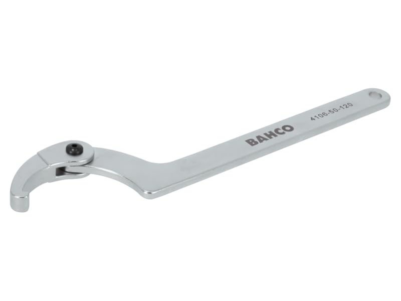 BAHCO 4106-115-165 Llave gancho Ajustable 115-165 mm con acabado cromado de 310 mm Hardware, Other Tools, Multicolor