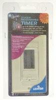 Leviton 6124H-W Leviton 6124H-W Decora LCD Timer Switch (24 Hour), White
