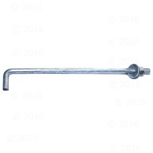 Hard-to-Find Fastener 014973147341 Galvanized Anchor Bolts, Gray 3/8-16 x 10" Piece-25