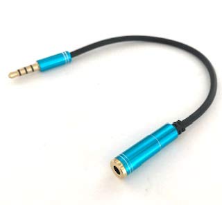 Access 10cm 4極 アルミヘッド 3 5mm ステレオオーディオ延長ケーブル ヘッドホン延長コード ブルー 標準 オス メス Pc Iphone Android スピーカー 車 高音質オーディオ延長ケーブル ヘッドホン 延長コード 金メッキ M59bl 10