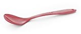 Natural Home Molded Bamboo Solid Cooking Spoon, Cherry Red