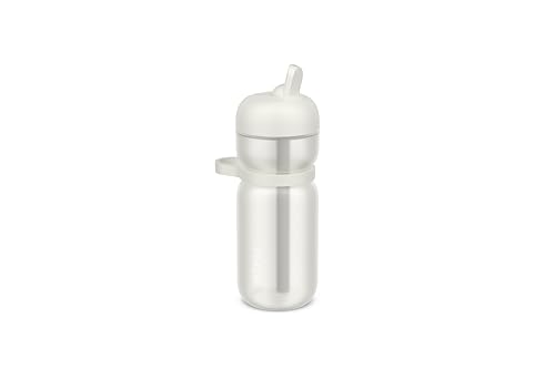 Mepal Flip Bottle Sport, Leakproof (in closed position), Carry Handle and comfortable Grip, Built-in Straw, Water Bottle, 600 ml, Ceramic white