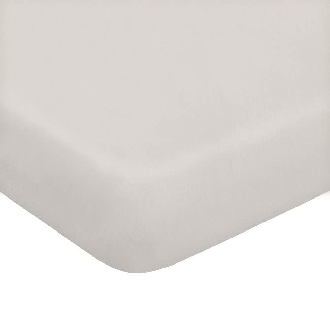 Homemania Corners One Single, Solid Colour Fitted Sheet for Bed, Beige Cotton, 90 x 200 cm