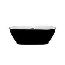 kokss Lamone no empotrado Negro Moderno Seamless acrílico tina