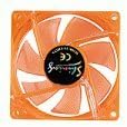 80mm Computer Fan, Sleeve bearing 12VDC, orange