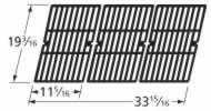 Music City Metals 68553 Gloss Cast Iron Cooking Grid Replacement For Gas Grill Model Charmglow 810-8550-S, Set Of 3