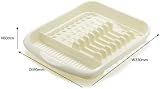 Addis Plate Dish Draining Rack Linen Cream UK Plastic BPA Free view 4