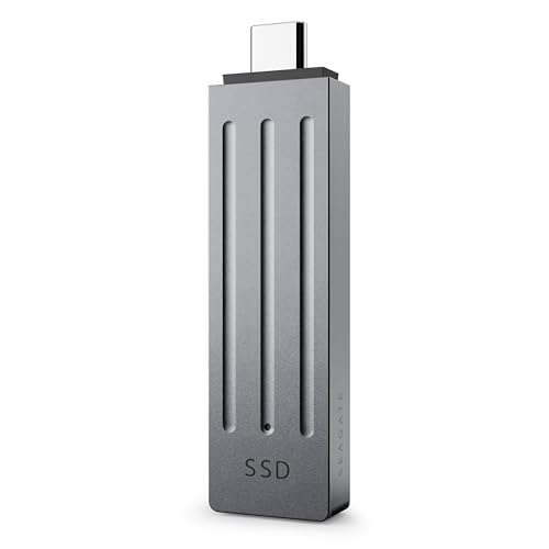 Seagate Ultra Compact 2TB, Portable SSD, 1000MB/s, USB-C, USB 3.2 Gen2, IP54 Water Dust and 3m Drop Resistant, Windows/Mac/iPhone/iPad/Android Phone/Tablet/PS4/PS5/Xbox Compatibility (STMX2000400)