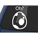Oh? Hatching Egg Pokemon GO Decal - White - 5" (0133)
