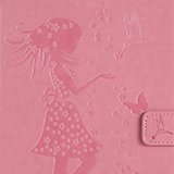 iPad Mini 2 Mini 3 Case, LittleMax(TM) Lightweight PU Leather Flip Stand Embossed Bird & Butterfly & Girl Case Smart Cover with Auto Wake/Sleep for Apple iPad Mini 3/2/1 -#3 Pink