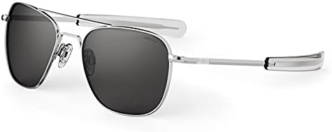 Randolph USA | Bright Chrome Classic Aviator Sunglasses for Men or Women 100% UV Randolph USA | Bright Chrome Classic Aviator Sunglasses for Men or Women 100% UV