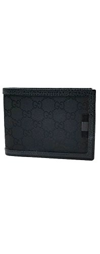 Men s gucci signature canvas leather bi-fold logo walle…