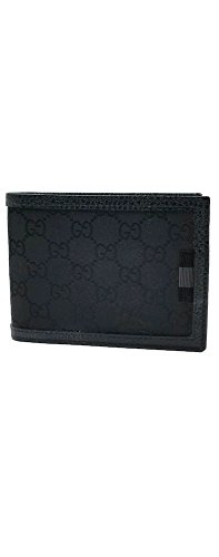 Men's Gucci Signature Canvas Leather Bi-fold Logo Wallet