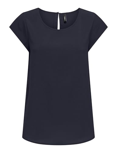 ONLY Onlnova Life Vis S/S Top, Dark Blue, L Women
