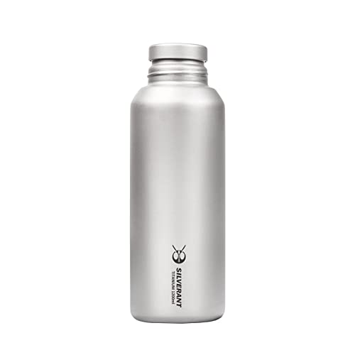 SILVERANT Titan Ultraleicht 1.2 Liter/1200ml/42.2 fl oz Auslaufsichere Outdoor Camping Wandern Große Sport Wasserflasche mit isolierender Thermohülle und Clip Loop Verschluss