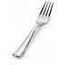 Stock Your Home 125 Forks Plastic Silverware, Looks Like Silver Cutlery