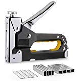 Staple Gun with Staples, 3 in 1 Heavy Duty Staple Gun Kit, Upholstery Stapler for Fixing Material, Decoration, Carpentry, Furniture, Doors and Windows